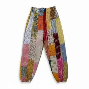 Wayan Funky Hippie Patchwork Pants Patchwork Multi Color Harem Pant OS